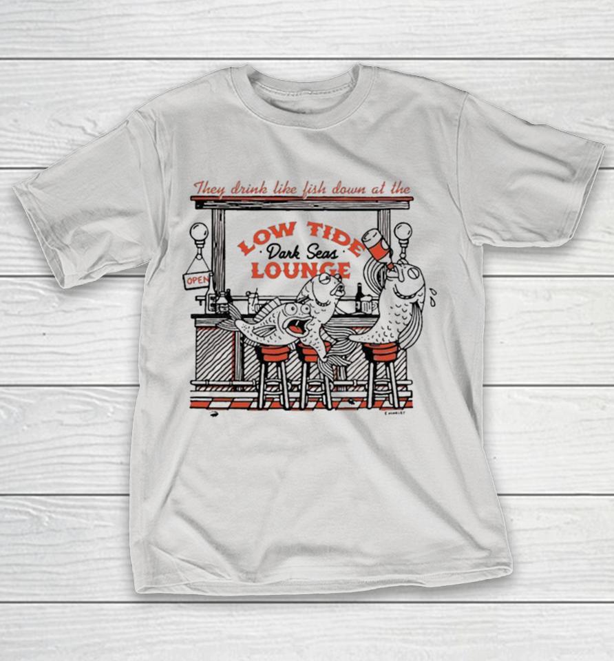 Dark Seas They Drink Like Fish Down At The Low Tide Lounge Bar Stool Stock Shirts