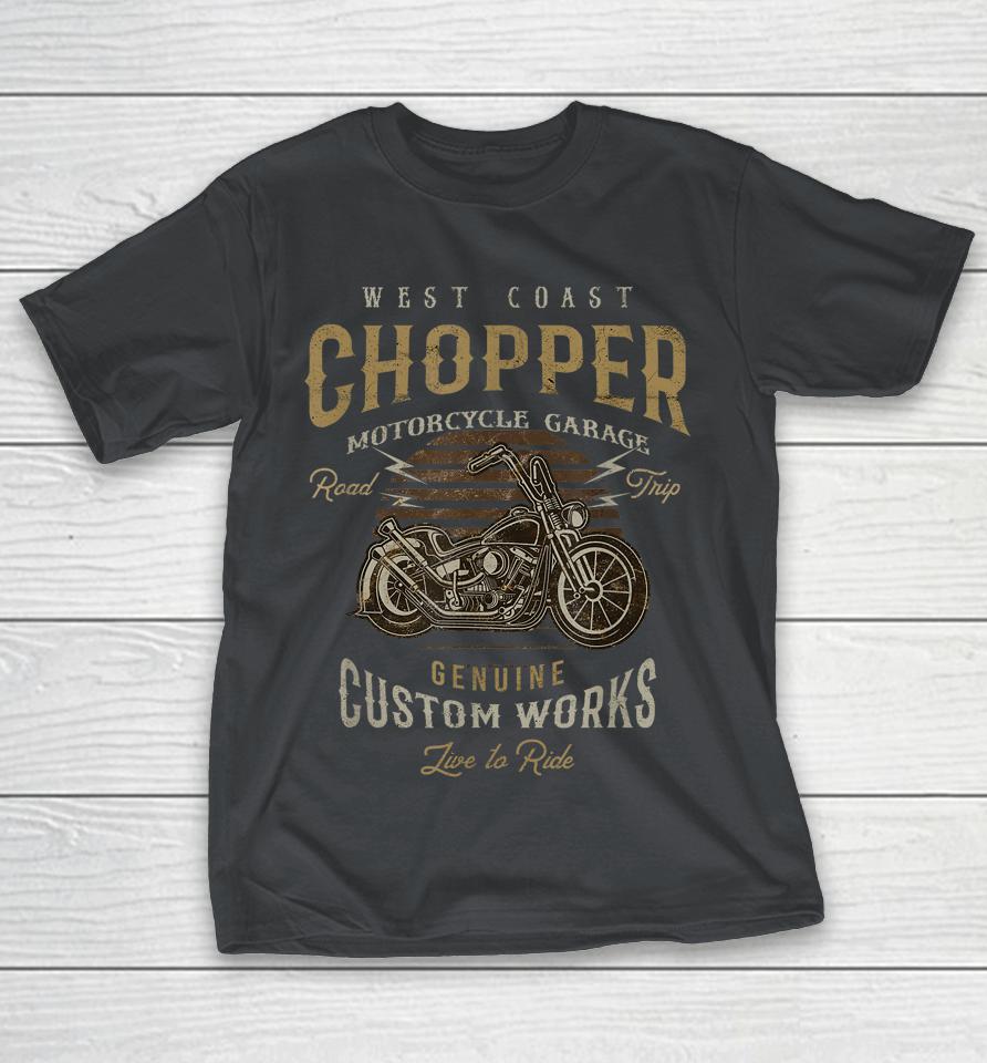 West Coast Chopper Garage Vintage Graphic Motorcycle Shirts