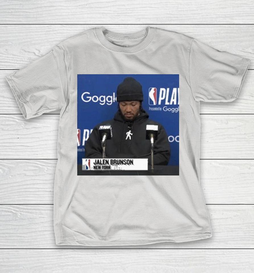 Jalen Brunson New York Knicks NBA Press Conference Shirts