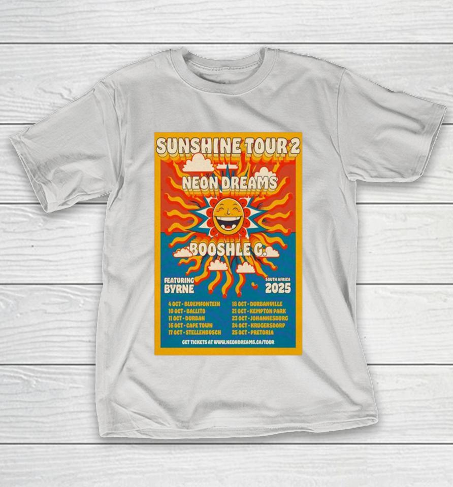 Neon Dreams Booshle G Bloemfontein Oct 4 Sunshine Tour 2025 Dates Shirts