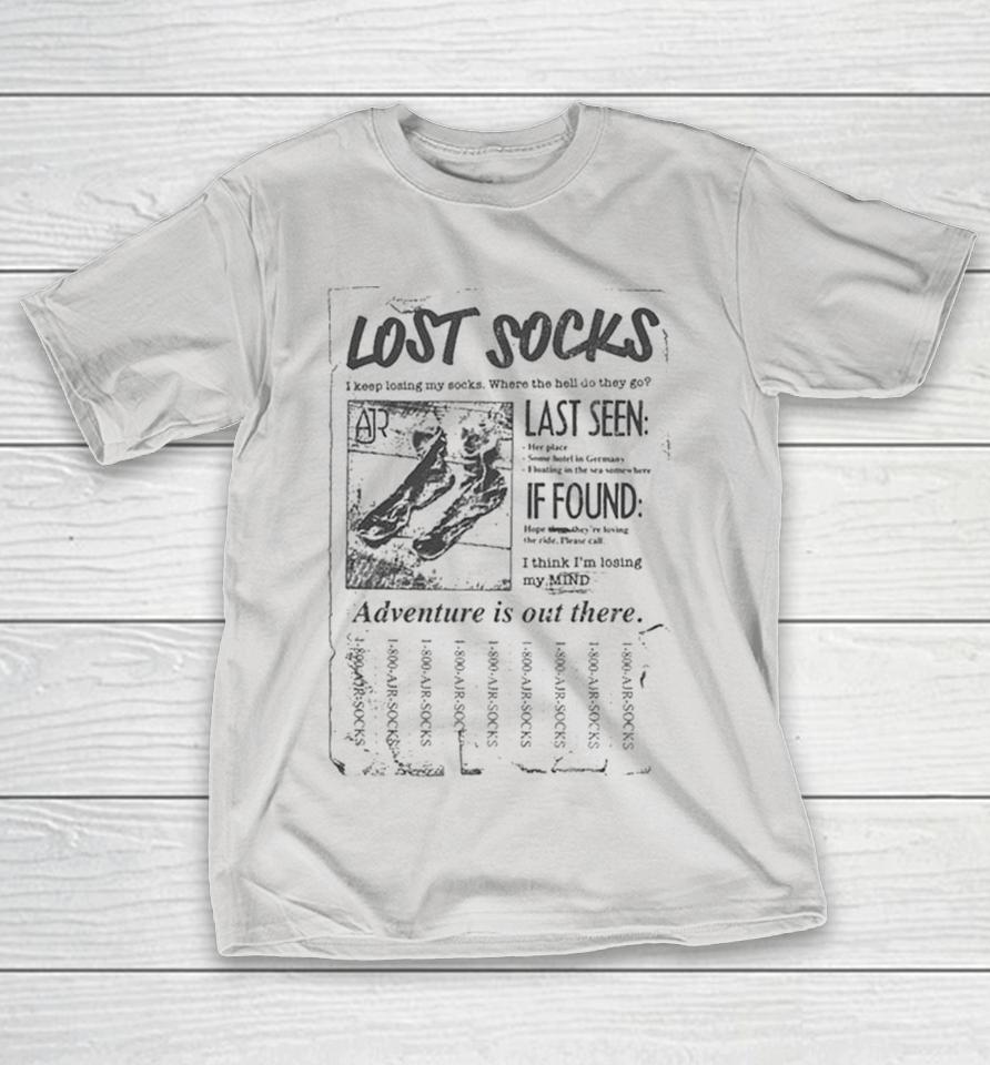 Official AJR Last Seen If Found Adventure Is Out There Lost Socks Shirts