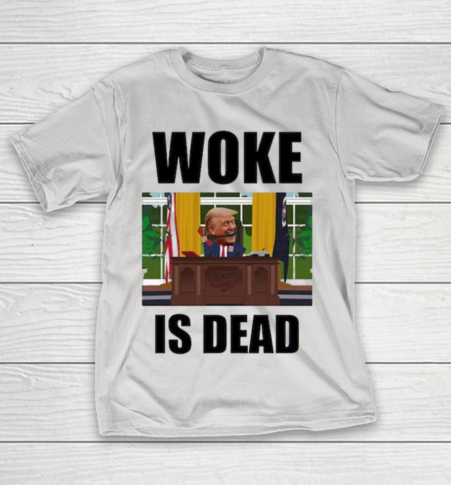 Trump Woke Is Dead Cartoon Shirts