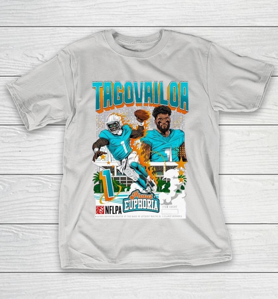 Tua Tagovailoa NFLPA Planet Euphoria Miami Dolphins Shirts