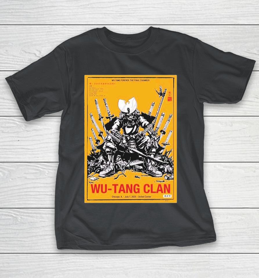 Wu-Tang Clan Final Chamber Tour At United Center In Chicago IL On July 7 2025 Featuring Samurai Warrior With Swords Anime Shirts